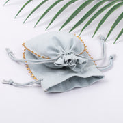 Pack Of 100 Light Grey Round Lace Jewelry Packaging Pouch, Designer Wedding Favor Bags